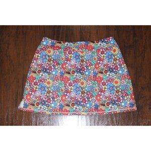 Floral Print Skort XL By Loukeith Nylon/Spandex Blend Colorful Womens Golf Summe